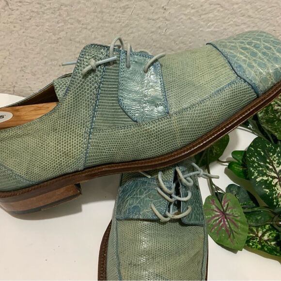 David Eden Lizard Lace-Up Mens Dress Shoes size 11 - Picture 3 of 16
